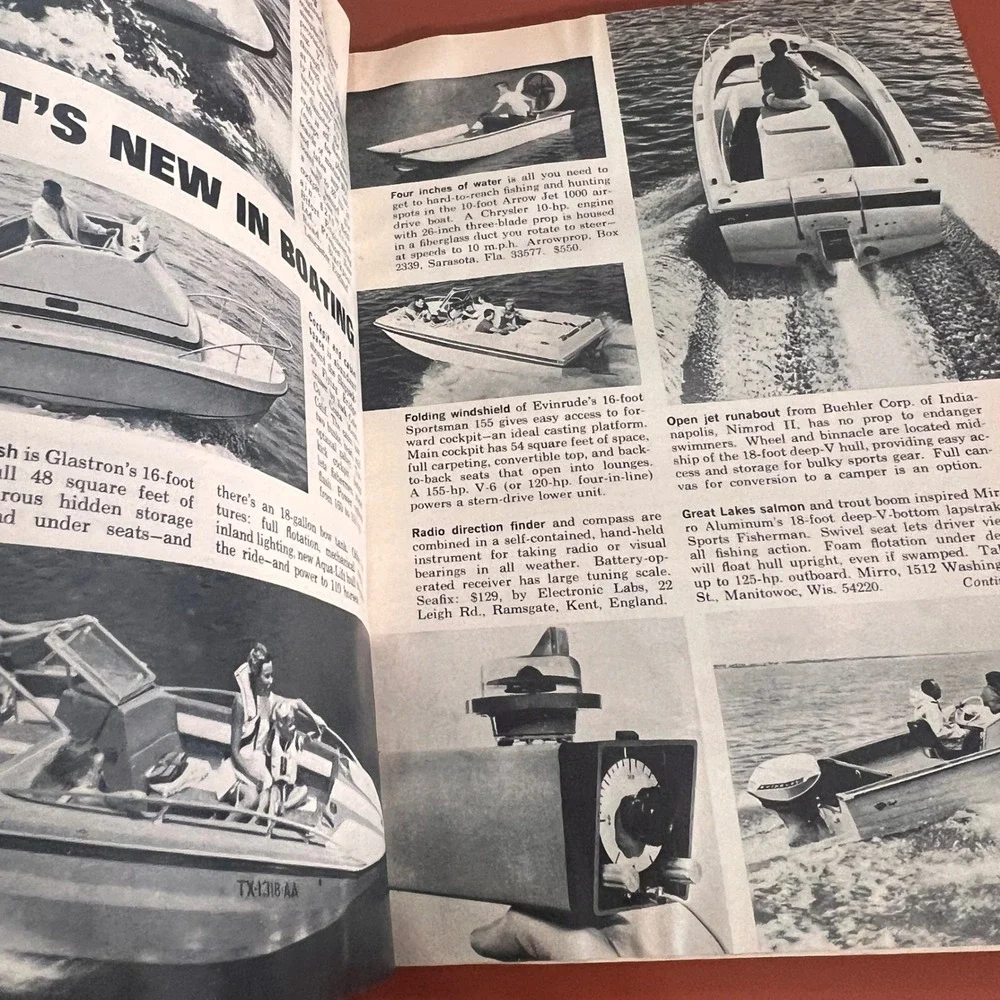 Popular‎ Science February 1969 Jacques Cousteau Boating Section Vintage Magazine